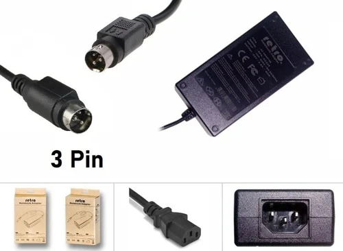 Afanda Termal POS Barkod Etiket Yazıcı 24V 2.5A 3Pin DIN Adaptör RETRO