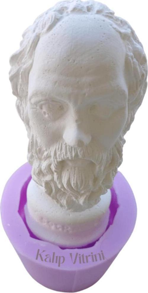 Sokrates Filozof Heykel Biblo Silikon Kalıbı