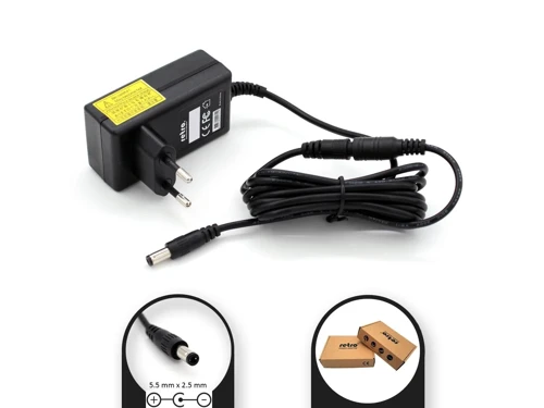 12V 1A 1000mA 12W 5.5x2.5 mm İç Eksi (Ters Polarite) Adaptör RETRO
