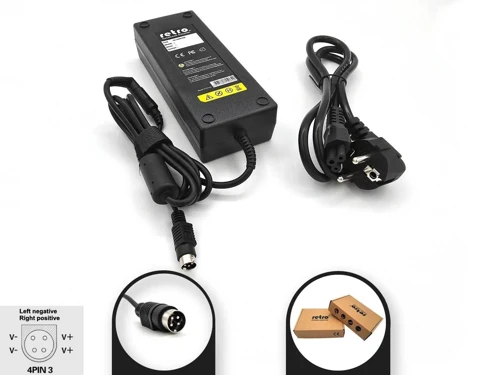 19V 6.3A 120W 4-Pin DIN Erkek 4PIN3 Adaptör RETRO