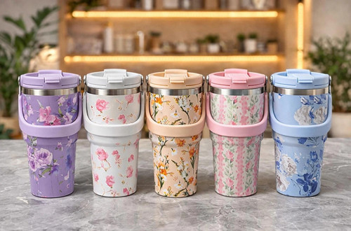 700 Ml Taşıma Kulplu Paslanmaz Çelik Termos Mug - Vakumlu Isı Yalıtımlı Bardak Liv229