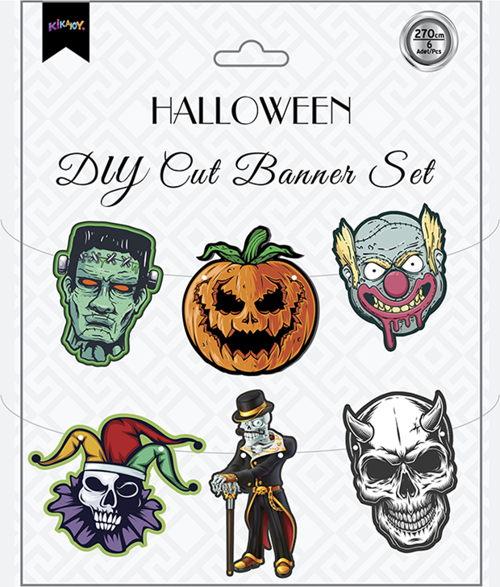 Halloween Mask DIY-CUT Özel Kesim Banner