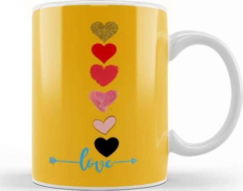 Love You More Lovers Kupa Bardak Porselen