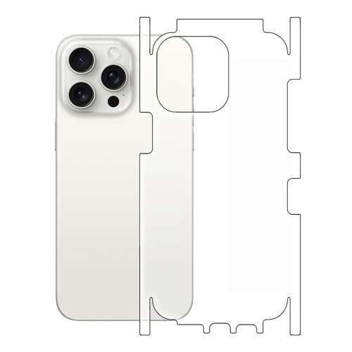 Iphone 15 Pro Max ile Uyumlu 360 Arka Kaplama