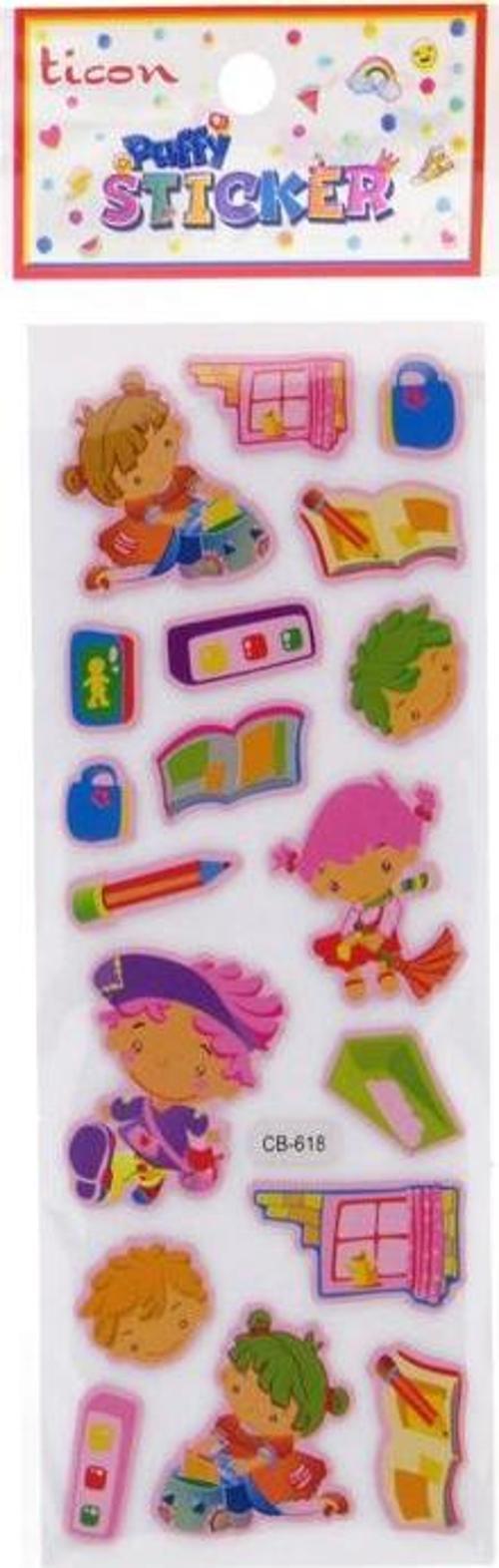 Puffy Sticker Çizgi Karakterler Tps-009/7 (20 Li Paket)
