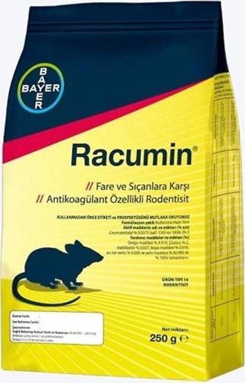 Racumin Fare ve Sıçanlar Için Zehirli Buğday 250 Gr Yeni ve Taze Ürün