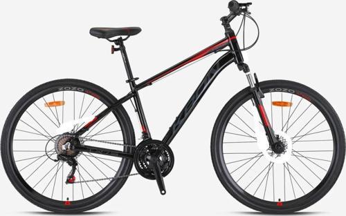 TX 75 Trekking Bisikleti V-fren 28" Jant 17' Kadro 21 Vites Şehir Bisikleti Siyah Füme Kırmızı Gri