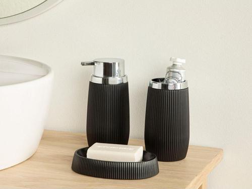 Evelyn 3'lü Banyo Seti Siyah