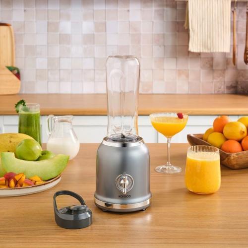 Retro Personal Kişisel Smoothie Blender Grey