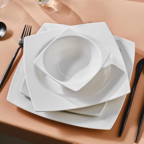 Square Bone Royal White 24 Parça 6 kişilik Yemek Takımı