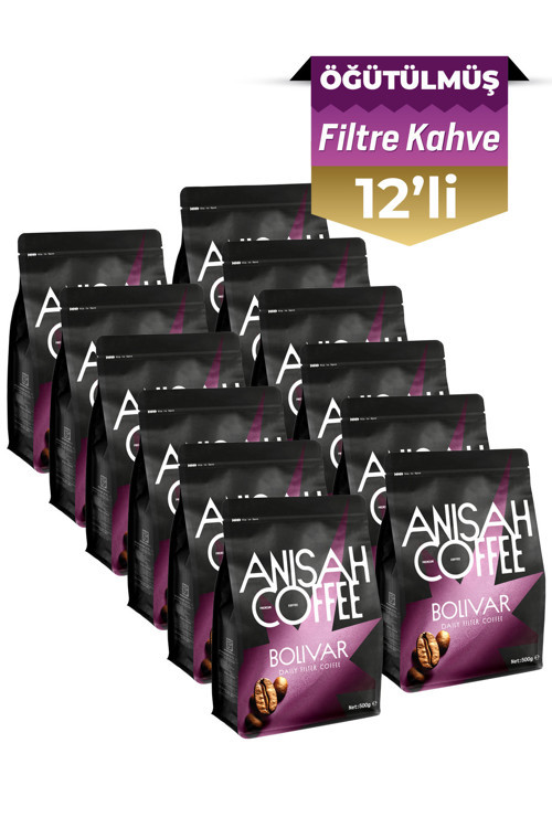 12 X 500 gram Bolivar Öğütülmüş Filtre Kahve