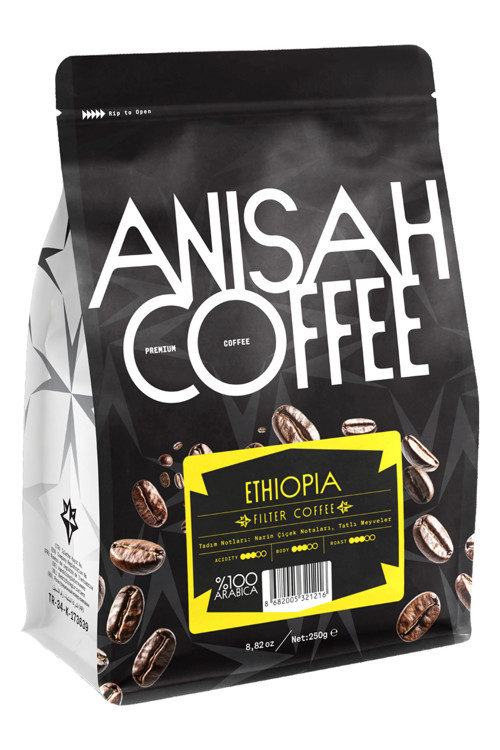 Etiyopya Yirgacheffe Filtre Kahve,250 gr Çekirdek