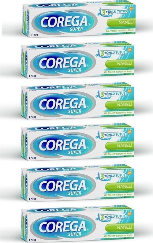 Süper Protez Yapıştırıcı Krem Naneli 40gr x 6 Adet