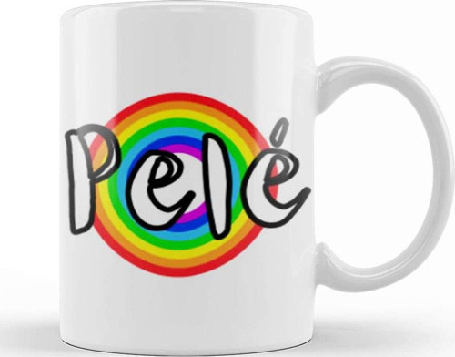 Pelé Retro Rainbow Style Kupa Bardak Porselen