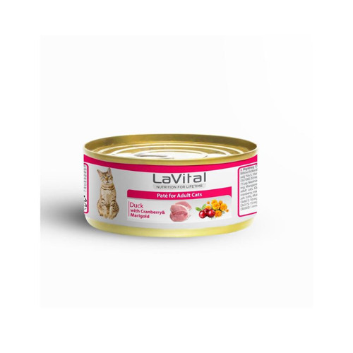 Ördekli Kızılcıklı ve Kadife Çiçekli Yetişkin Kedi Konservesi 85 Gr