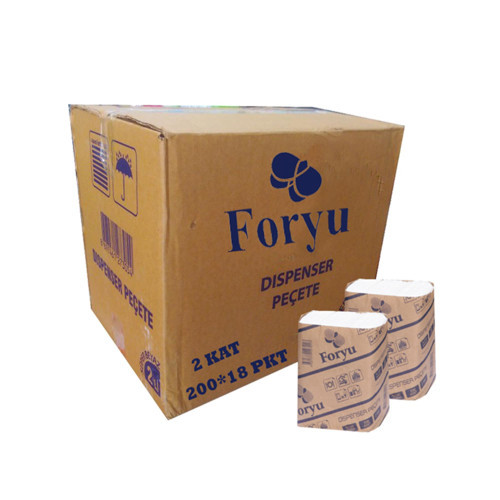Masaüstü Dispenser Peçete - 2 Kat - 200 Adetlik 18 Paket / Koli