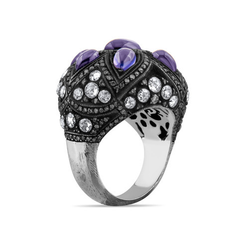8.8 Karat Pırlanta Safir Yüzük, Doğal Pırlanta, Sertifikalı Mücevher, Altın