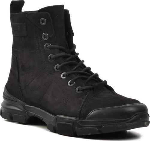 102 21520 Bonn Siyah Nubuk Fermuarlı Hakiki Deri Erkek Bot