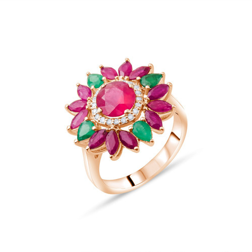 5.22 Karat Pırlanta Yakut Yüzük, Doğal Pırlanta, Sertifikalı Mücevher, Rose Altın