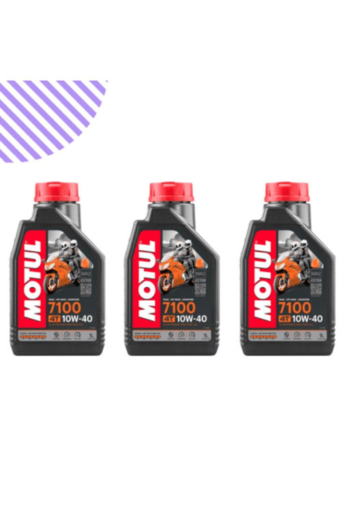 7100 10w40 Motorsiklet Motor Yağı 1 Litre x 3 Adet - 0781387029401