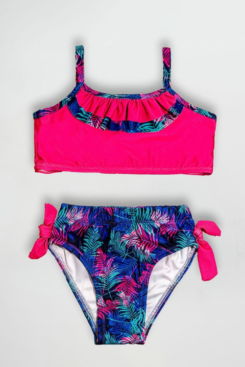 Desenli Kız Çocuk Bikini Takım
