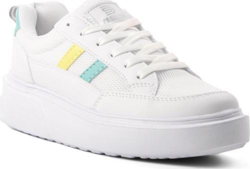 Deren-G Beyaz-Sarı-Yeşil Kadın Sneaker