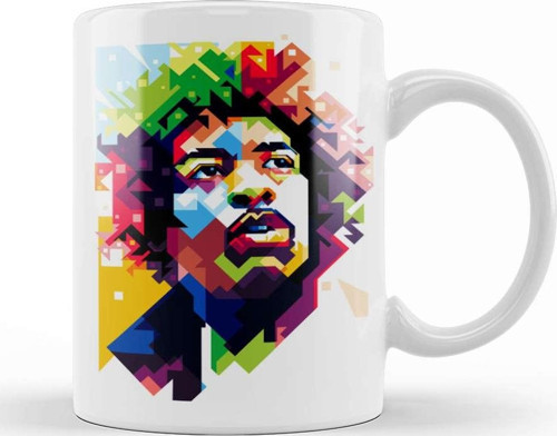 Jimi Hendrix Pop Art Kupa Bardak Porselen