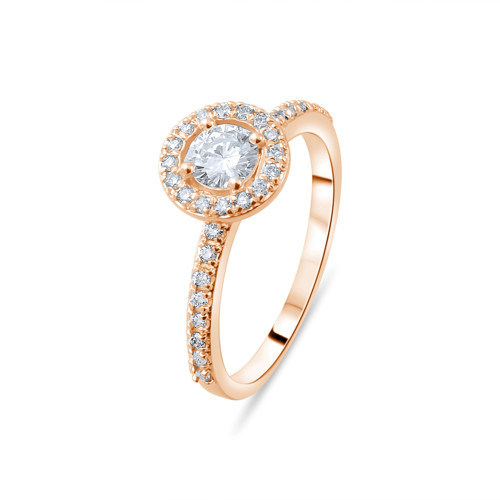 0.60 Karat Pırlanta Yüzük, Doğal Pırlanta, Sertifikalı Mücevher, Rose Altın