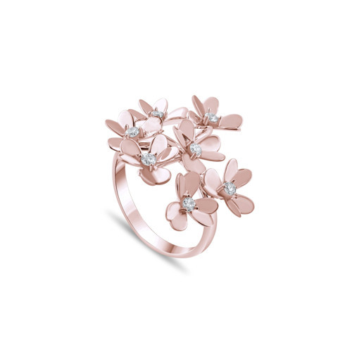 0.21 Karat Pırlanta Yüzük, Doğal Pırlanta, Sertifikalı Mücevher, Rose Altın