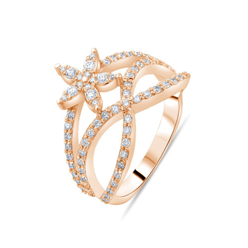 0.60 Karat Pırlanta Yüzük, Doğal Pırlanta, Sertifikalı Mücevher, Rose Altın