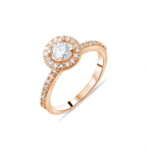 0.58 Karat Pırlanta Yüzük, Doğal Pırlanta, Sertifikalı Mücevher, Rose Altın