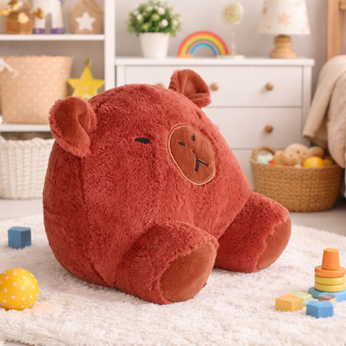 Sevimli Kapibara Peluş Yastık 22 cm.