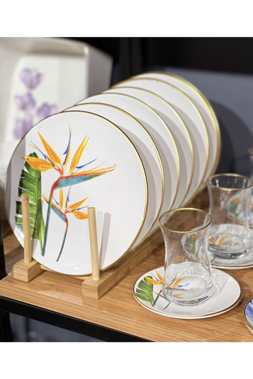 18 Parça Botanical Pasta Çay Saati Seti