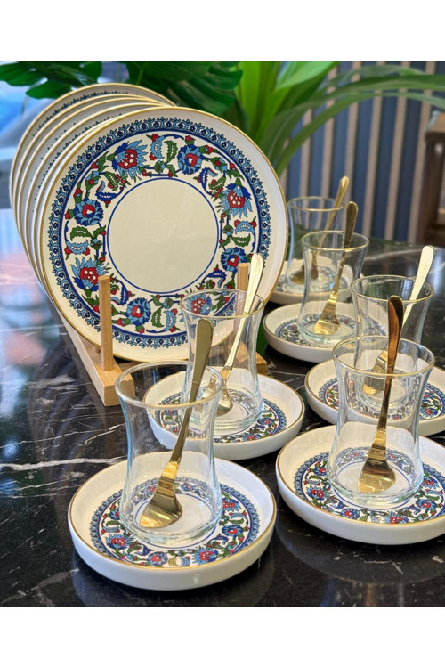 18 Parça Modern Topkapı Pasta Çay Saati Seti