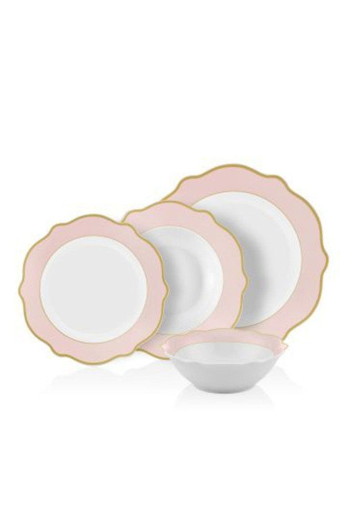 Jaswely Yemek Seti Pembe 24 Parça