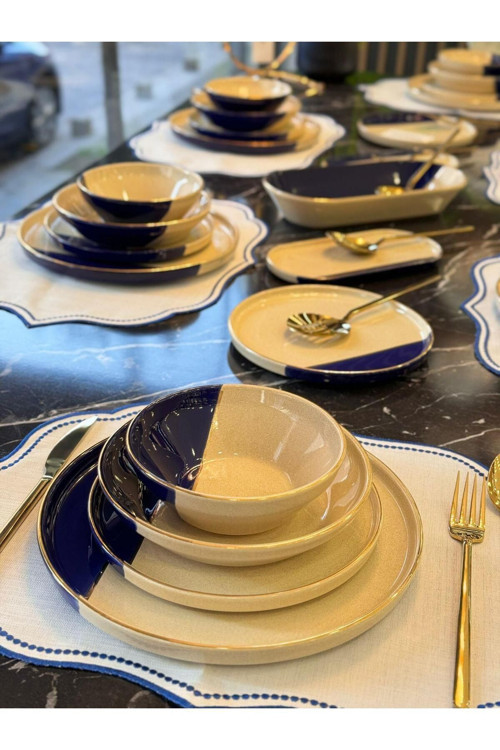 27 Parça Modern Yakamoz Mayda Yemek Takımı