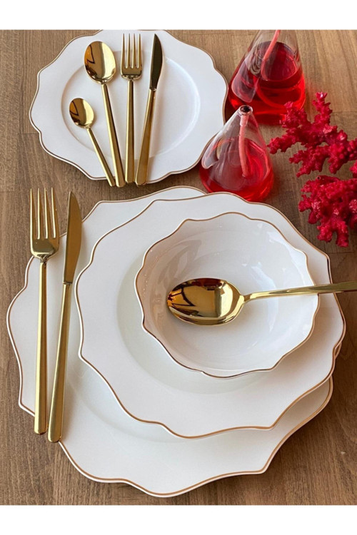 Yemek Takımı Negro Gold 24 Parça 6 Kişilik