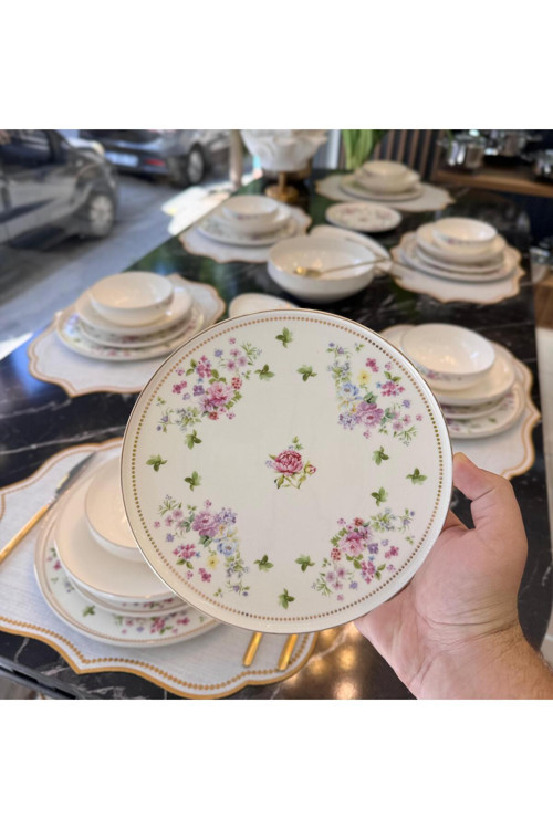 24 Parça Premium Royal Rose Porselen Yemek Takımı