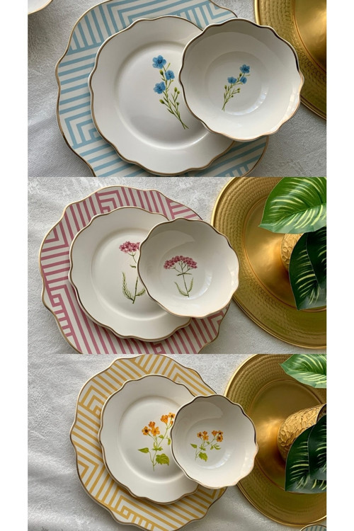 24 Parça Royking Porselen Yemek Takımı Flower Line