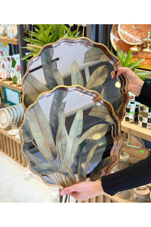 2li Botanical Aynalı Lüks Tepsi
