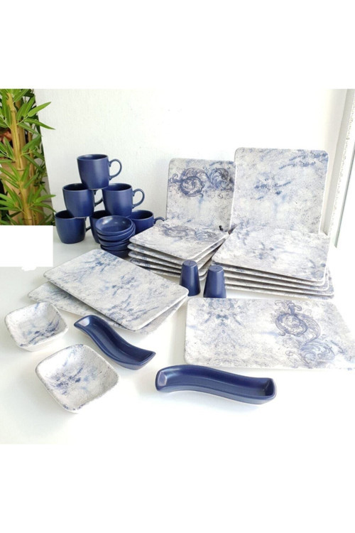 33 Parça Mimoza 6 Kişilik Stoneware Kahvaltı Takımı 10454 Fma02751