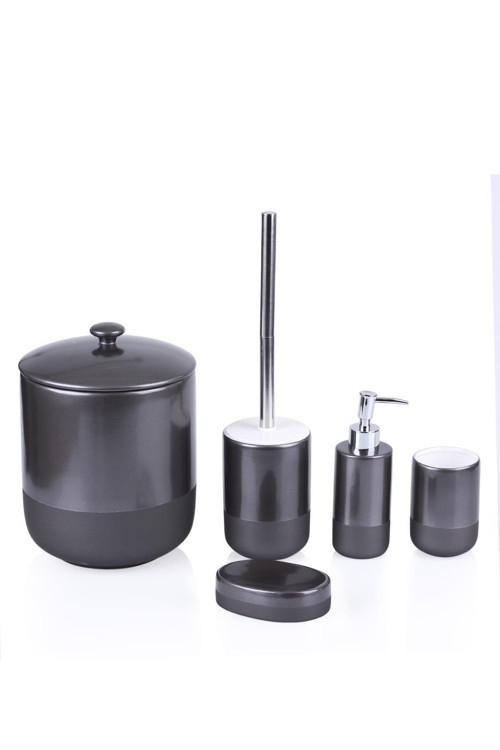 Gri Blanca 5li Seramik Banyo Set