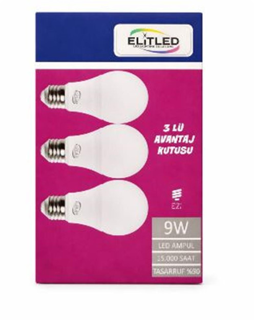 9W 3Lü Set Led Ampul Avantaj Kutu