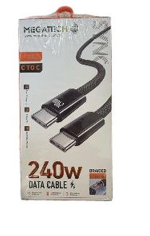 Mt-240T Hasır Type-C To Type-C Data Kablosu
