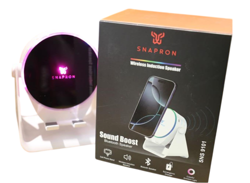 Sns-9101 Beyaz (İnduction Özellikli) Rgb Bluetooth Speaker (Phone Stand-Ambient Light)