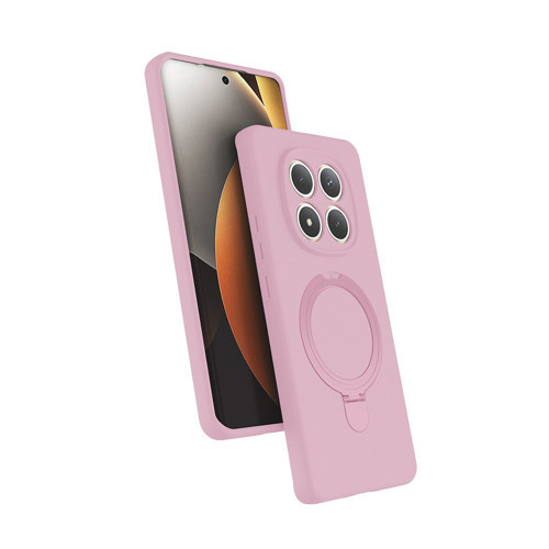 Redmi Note 15 Pro Kılıf M-safe Şarj Özellikli Standlı MKST Samara Kapak - Pembe