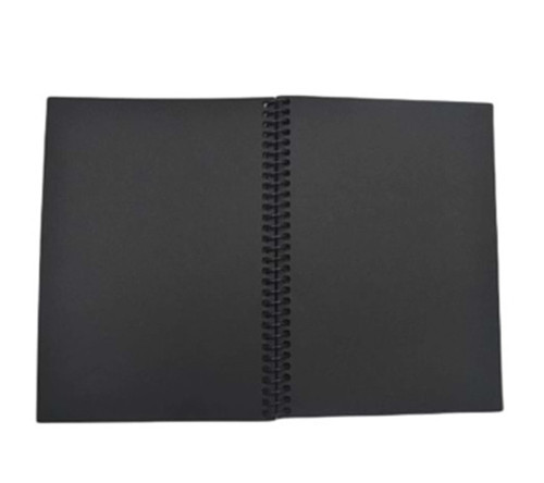 Siyah Yapraklı Defter A5 40 Yaprak Spiralli