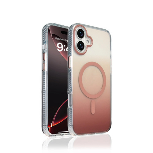 Apple İphone 16 Kılıf M-Safe Şarj Özellikli Transparan Renk Geçişli Zore Toros Kapak