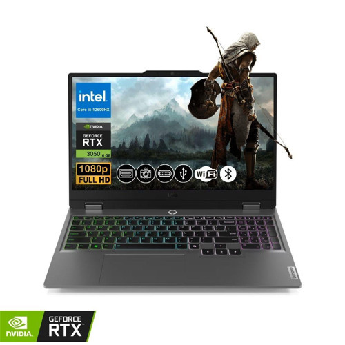 LOQ Gaming Notebook i5-12600HX 16GB RAM 2TB SSD RTX3050 6GB 15.6" FHD 144Hz IPS FreeDOS 83GS00P8TR ATL5