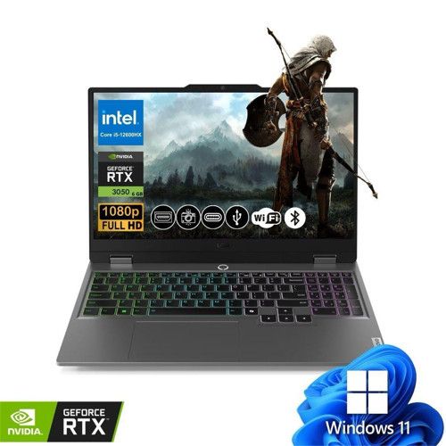 LOQ Gaming Notebook i5-12600HX 8GB RAM 512GB SSD RTX3050 6GB 15.6" FHD 144Hz IPS Win11 Pro 83GS00P8TR ATL21